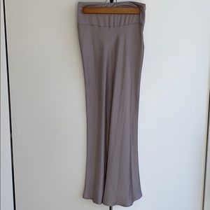Free people gray silk skirt